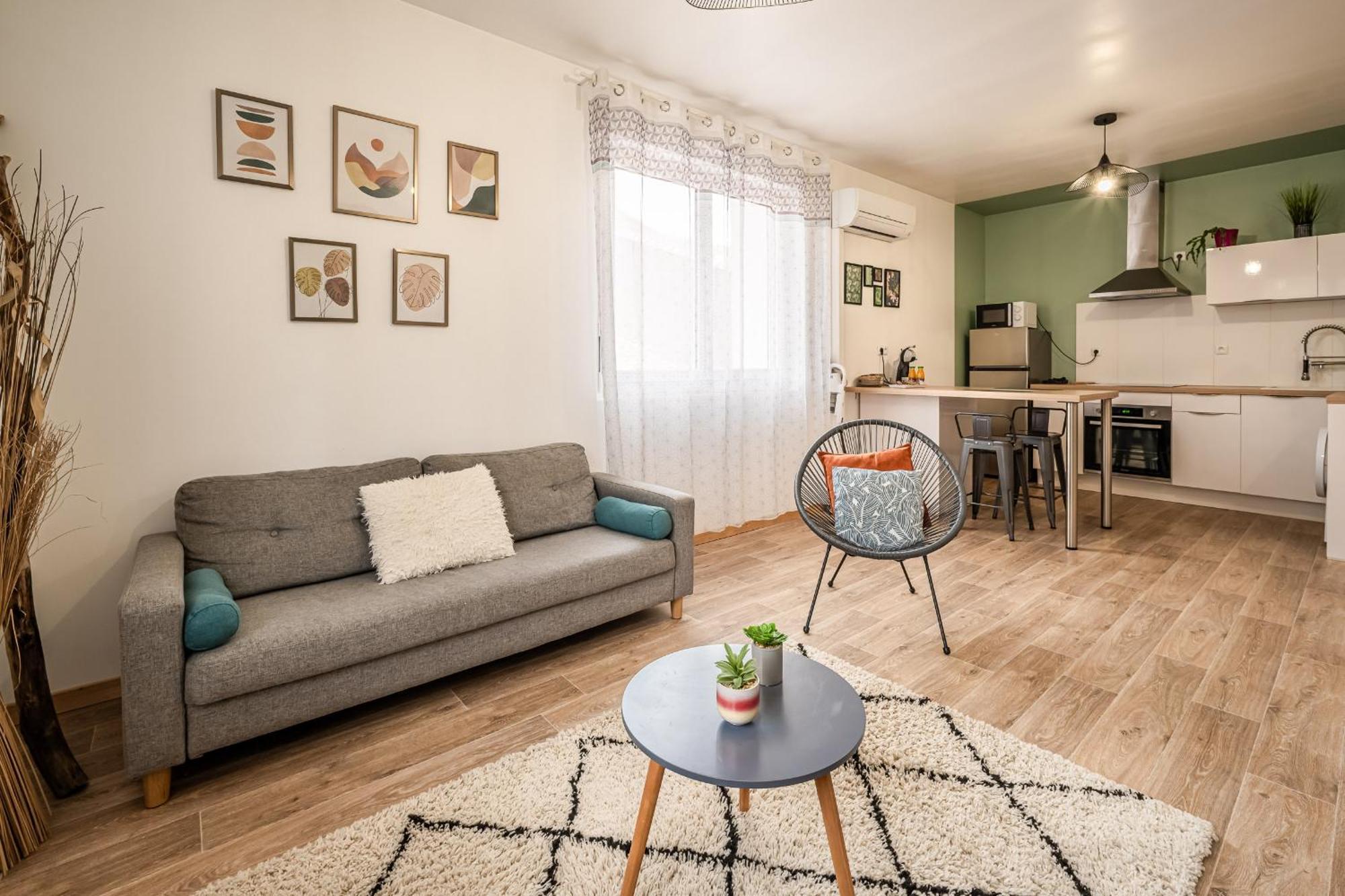 Cosy Green Clim Wifi Centre Ville 2 Pers Лезиньян-Корбьер Экстерьер фото
