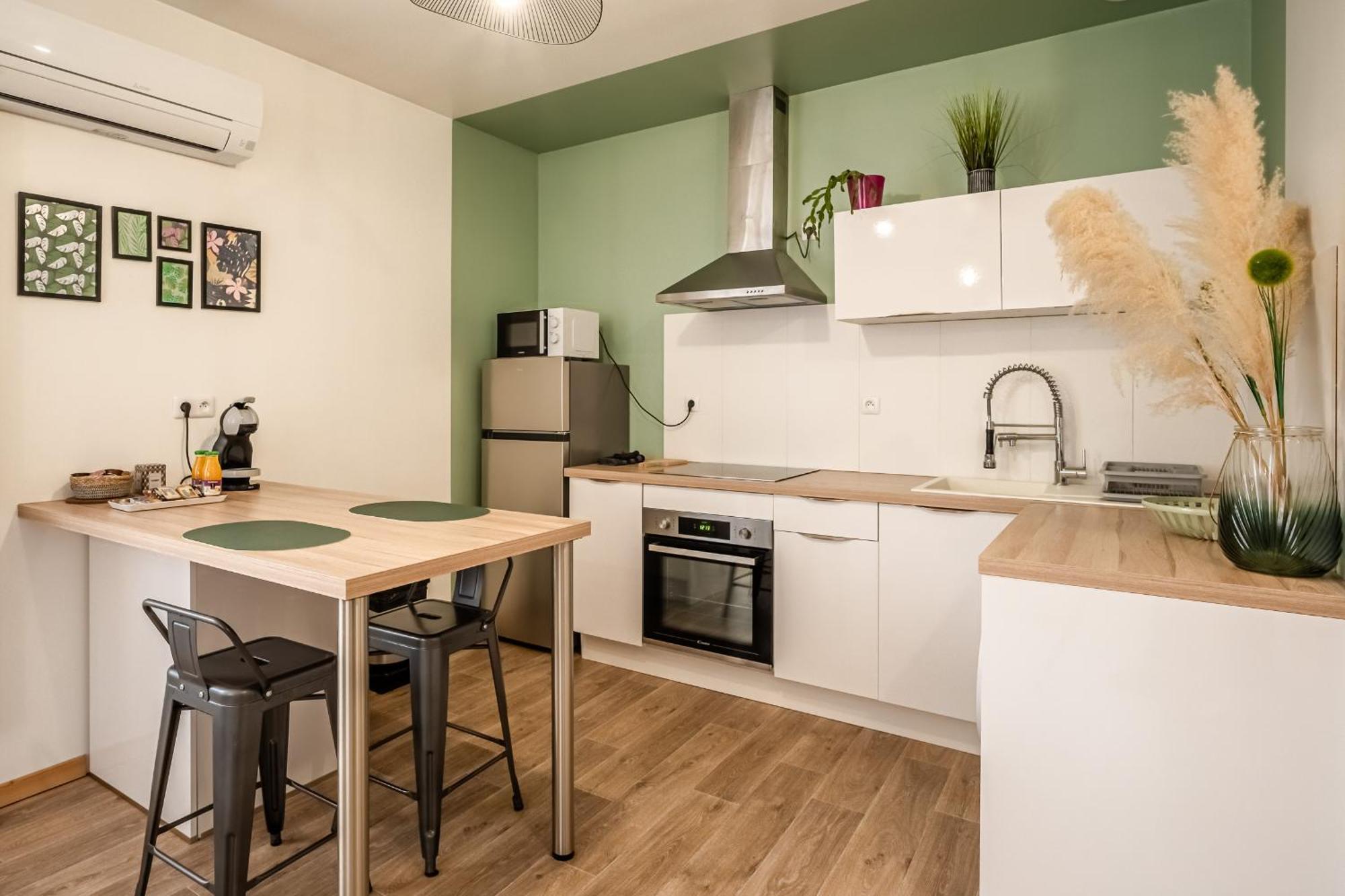 Cosy Green Clim Wifi Centre Ville 2 Pers Лезиньян-Корбьер Экстерьер фото